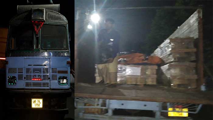 বেনাপোলে ২২ বোতল মদ সহ পণ্য বোঝায় ভারতীয় ট্রাক আটক