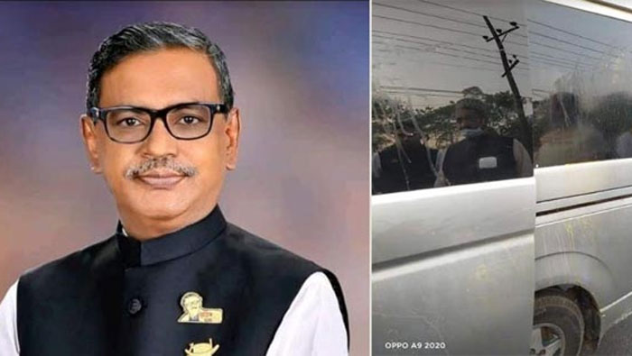 শপথ গ্রহণ অনুষ্ঠানে যাওয়ার সময় কাদের মির্জার গাড়ি বহরে হামলা