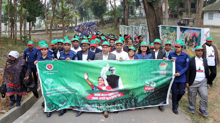 রামগড়ে `অপ্রতিরোধ্য অগ্রযাত্রায় বাংলাদেশ` উপলক্ষে শোভাযাত্রা