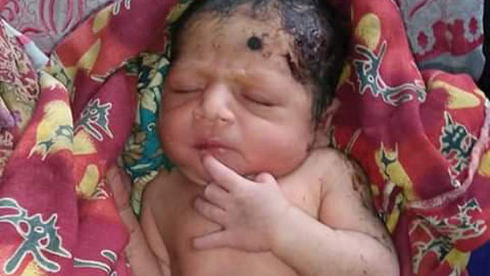 শার্শার মাঠ থেকে নবজাতক শিশু উদ্ধার