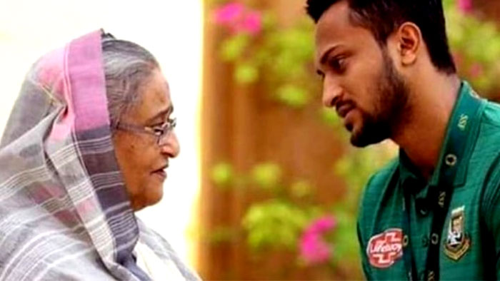 প্রধানমন্ত্রীর সঙ্গে সাক্ষাৎ করলেন সাকিব