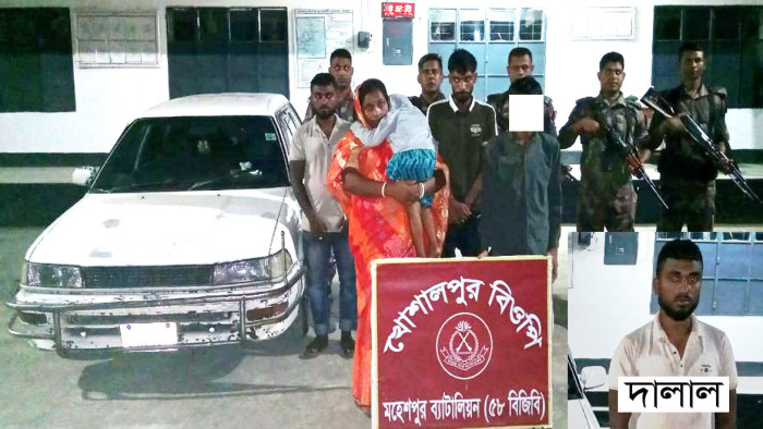 মহেশপুর সীমান্ত দিয়ে অবৈধ পথে ভারতে প্রবেশের চেষ্টাকালে ৩৬ বাংলাদেশী আটক