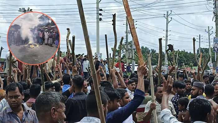 থানা ও উপজেলা পরিষদে হামলা, অফিসার্স ক্লাবে আগুন