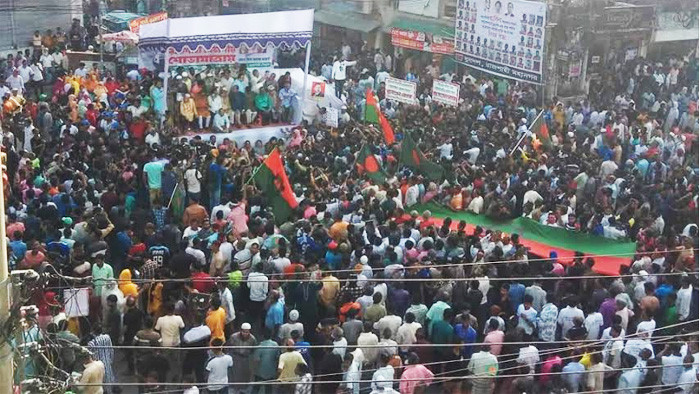 দীর্ঘ ১৬ বছর পর রাজশাহীতে স্বস্তিতে সমাবেশ করলো বিএনপি