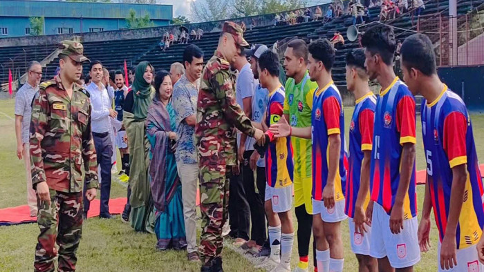খাগড়াছড়িতে গিরি মৈত্রী ফুটবল টুর্নামেন্ট শুরু