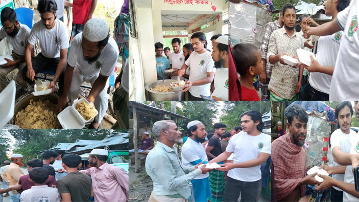 নোয়াখালীতে ৭'শ বানভাসীদের মাঝে রাইট টক বাংলাদেশ এর খাবার বিতরণ