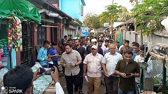 রামগড়ে বিএনপির ধানের শীষের পক্ষে ডোর টু ডোর জনসংযোগ