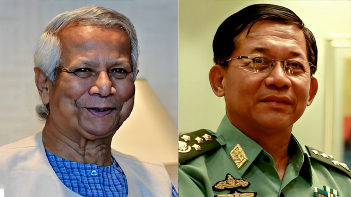 ড. ইউনূসের সঙ্গে মিয়ানমার সরকারপ্রধান মিন অং হ্লাইংয়ের সাক্ষাৎ