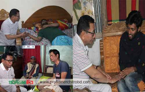 আহত তিন সাংবাদিকদের দেখতে গেলেন রাঙ্গামাটি জেলা পরিষদ চেয়ারম্যান বৃষ কেতু চাকমা